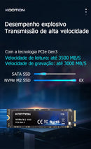KOOTION X15 Nvme M2 SSD 256GB 512GB 1TB 2TB SSD Nvme PCIe 3.0x4 M.2 2280 Disco r