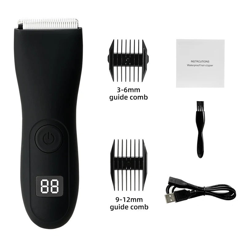 Aparador de Pelos Recarregável | Uso Masculino e Feminino, Barba, Corpo e Virilha