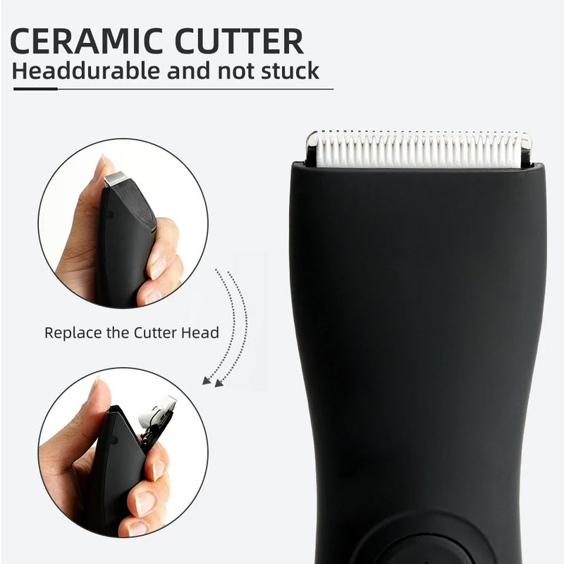 Aparador de Pelos Recarregável | Uso Masculino e Feminino, Barba, Corpo e Virilha