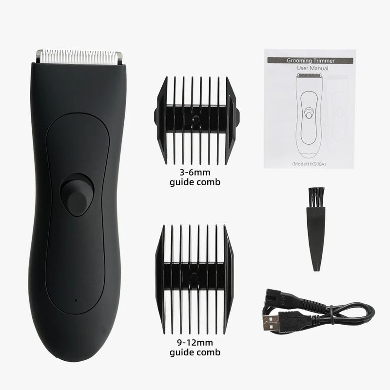 Aparador de Pelos Recarregável | Uso Masculino e Feminino, Barba, Corpo e Virilha