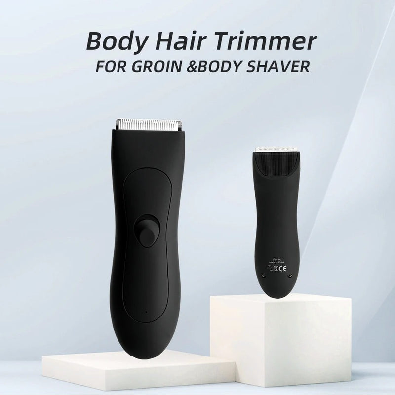 Aparador de Pelos Recarregável | Uso Masculino e Feminino, Barba, Corpo e Virilha