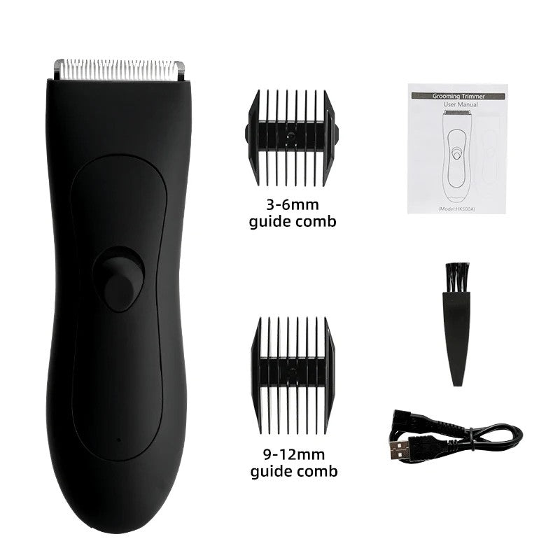 Aparador de Pelos Recarregável | Uso Masculino e Feminino, Barba, Corpo e Virilha